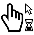 mouse cursor set vector image vector image