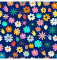 seamless pattern with abstract flowers creative vector image