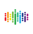 abstract audio equalizer colored logo image vector image