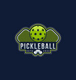 emblem badge pickleball club logo design vector image vector image