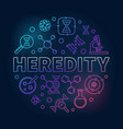 heredity circular colorful linear vector image