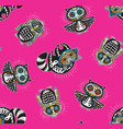 seamless pattern with mexican skulls vector image vector image
