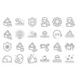 skin care line icons collagen cream serum oil vector image