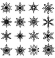 snowflakes set vector image