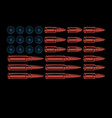 american national flag from bullets design vector image vector image