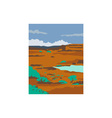 columbian basin desert scene retro vector image vector image