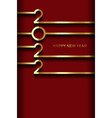 golden 2022 happy new year card with premium foil vector image vector image