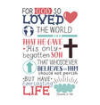 For god so loved the world john 3 16 Royalty Free Vector