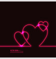 neon glowing heart vector image