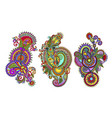 paisley flower pattern in ethnic style indian vector image