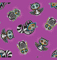 seamless pattern with mexican skulls vector image vector image