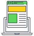 digital contract icon online document flat vector image