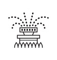 garden sprinkler lawn watering line art icon vector image