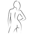 nude woman vector image