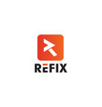 r letter initial logo with simple style design vector image