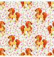 seamless pattern with cute cartoon young little vector image vector image