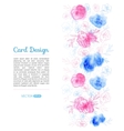 watercolor flower card design vector image