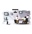 businesspeople discussing new work project vector image