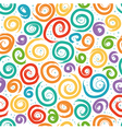 colorful seamless pattern with swirls vector image
