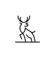 deer line outline monoline logo design vector image