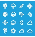 flat weather stickers set vector image