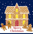 gingerbread house card vector image vector image