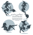 halloween girls collection vector image vector image