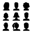 male and female head vector image