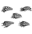 set of checker racing flags vector image