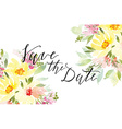 watercolor greeting card flowers vector image