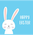 cute cartoon happy easter bunny vector image