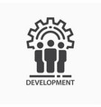 development icon team work logo template vector image vector image