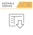 download from site line icon vector image