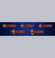 game banners with star badges wooden title bar vector image vector image