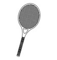 monochrome contour of tennis racket vector image