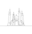 one single line drawing historical dome vector image