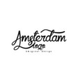 amsterdam city name logo original design original vector image