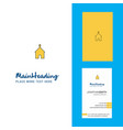 church creative logo and business card vertical vector image