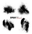 collection paint splashes on white vector image