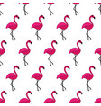 cute hand-drawn seamless pattern with flamingo vector image