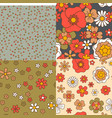 flower seamless pattern blooming botany print vector image vector image