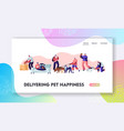 people and pets at home outdoors characters vector image