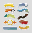 retro paper arrow stickers with shadows vector image