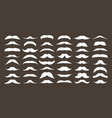 various mustache collection vintage retro vector image