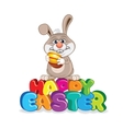easter bunny mascot vector image vector image
