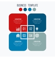 infographics template four options with square vector image