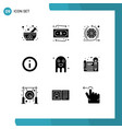 stock icon pack 9 line signs and symbols vector image