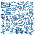 back to school freehand doodles vector image