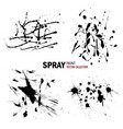 collection paint splashes on white vector image