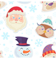 cute christmas seamless pattern vector image vector image
